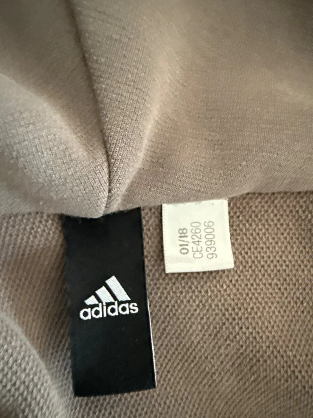 Adidas Hooded Full-Zip Sweatshirt Jacket Gray Size L